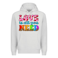 Dove Grey love is all you need Premium Hoodie - HRA Design Shop