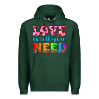 Sports Green love is all you need Premium Hoodie - HRA Design Shop