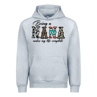 Heather Grey being nana makes my life complate Urban Hoodie - CowhideDigitalArt