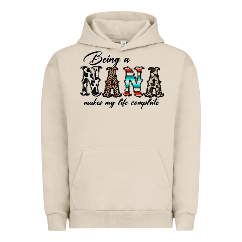 Being Nana Makes My Life Complate Urban Hoodie by CowhideDigitalArt | Teevron