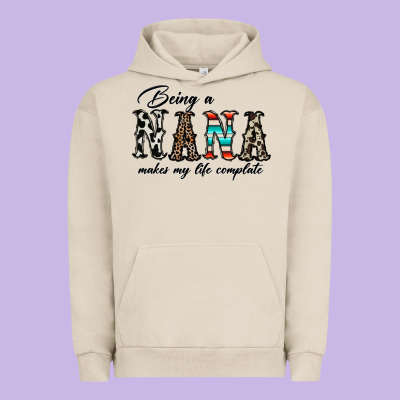 Being Nana Makes My Life Complate Urban Hoodie Designed By Cowhidedigitalart