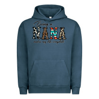 Pigment Midnight Navy being nana makes my life complate Urban Hoodie - CowhideDigitalArt