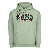 Pigment Oil Green being nana makes my life complate Urban Hoodie - CowhideDigitalArt