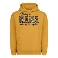 Pigment Peanut Butter being nana makes my life complate Urban Hoodie - CowhideDigitalArt
