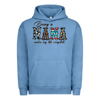 Pigment Pebble Blue being nana makes my life complate Urban Hoodie - CowhideDigitalArt