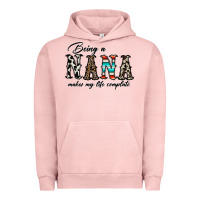 Pigment Salmon being nana makes my life complate Urban Hoodie - CowhideDigitalArt