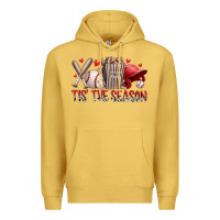 Antique Gold tis the season baseball Premium Hoodie - RacoonDesign