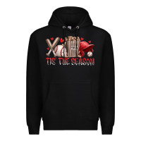 Black tis the season baseball Premium Hoodie - RacoonDesign