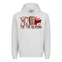 Dove Grey tis the season baseball Premium Hoodie - RacoonDesign