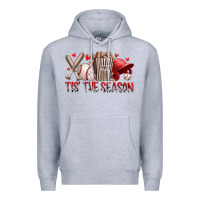 Heather Grey tis the season baseball Premium Hoodie - RacoonDesign
