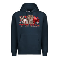 Navy tis the season baseball Premium Hoodie - RacoonDesign
