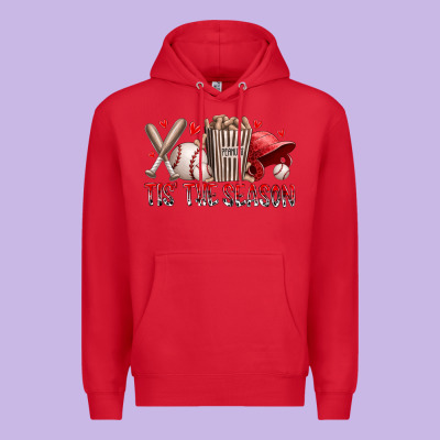 Tis The Season Baseball Premium Hoodie Designed By Racoondesign