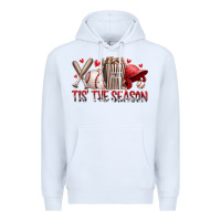 White tis the season baseball Premium Hoodie - RacoonDesign