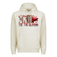 Oatmeal Heather tis the season baseball Premium Hoodie - RacoonDesign