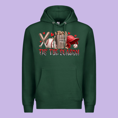 Tis The Season Baseball Premium Hoodie Designed By Racoondesign