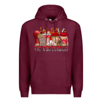 Burgundy tis the season Premium Hoodie - RacoonDesign