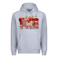 Heather Grey tis the season Premium Hoodie - RacoonDesign