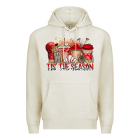 Oatmeal Heather tis the season Premium Hoodie - RacoonDesign