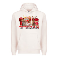 Pale Pink tis the season Premium Hoodie - RacoonDesign