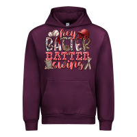 Mauve Wine hey batter batter swing Urban Hoodie - RacoonDesign