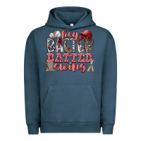Pigment Midnight Navy hey batter batter swing Urban Hoodie - RacoonDesign