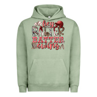 Pigment Oil Green hey batter batter swing Urban Hoodie - RacoonDesign