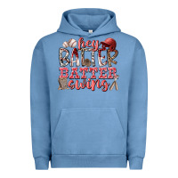 Pigment Pebble Blue hey batter batter swing Urban Hoodie - RacoonDesign