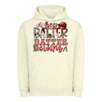 Pigment Pistachio hey batter batter swing Urban Hoodie - RacoonDesign