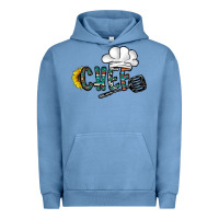 Pigment Pebble Blue chef Urban Hoodie - CowhideDigitalArt