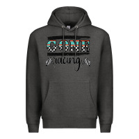Charcoal Heather goneracing Premium Hoodie - CowhideDigitalArt