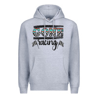 Heather Grey goneracing Premium Hoodie - CowhideDigitalArt
