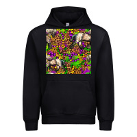 Black mardi gras leopard horse seamless pattern Urban Hoodie - FaDigitalArtStudio