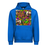 Cobalt mardi gras leopard horse seamless pattern Urban Hoodie - FaDigitalArtStudio