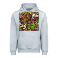 Heather Grey mardi gras leopard horse seamless pattern Urban Hoodie - FaDigitalArtStudio
