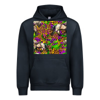 Navy mardi gras leopard horse seamless pattern Urban Hoodie - FaDigitalArtStudio
