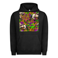 Pigment Black mardi gras leopard horse seamless pattern Urban Hoodie - FaDigitalArtStudio