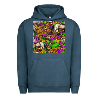 Pigment Midnight Navy mardi gras leopard horse seamless pattern Urban Hoodie - FaDigitalArtStudio
