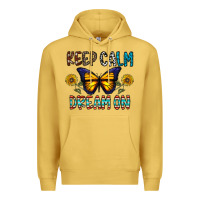 Antique Gold keep calm dream on Premium Hoodie - CowhideDigitalArt