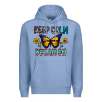 Colony Blue keep calm dream on Premium Hoodie - CowhideDigitalArt