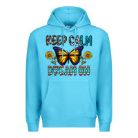 Ocean Blue keep calm dream on Premium Hoodie - CowhideDigitalArt