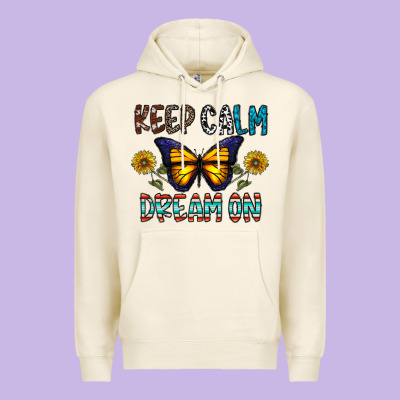 Keep Calm Dream On Premium Hoodie Designed By Cowhidedigitalart