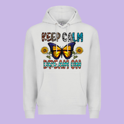 Keep Calm Dream On Premium Hoodie Designed By Cowhidedigitalart