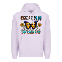 Lilac keep calm dream on Premium Hoodie - CowhideDigitalArt