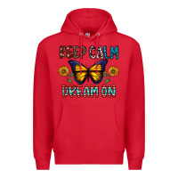 Red keep calm dream on Premium Hoodie - CowhideDigitalArt