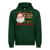 Forest Green Merry christmas santa cassette Urban Hoodie - FaDigitalArtStudio