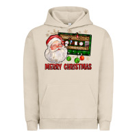 Pigment French Oak Merry christmas santa cassette Urban Hoodie - FaDigitalArtStudio