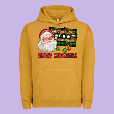 Merry Christmas Santa Cassette Urban Hoodie Designed By Fadigitalartstudio