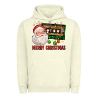 Pigment Pistachio Merry christmas santa cassette Urban Hoodie - FaDigitalArtStudio