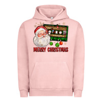Pigment Salmon Merry christmas santa cassette Urban Hoodie - FaDigitalArtStudio