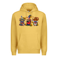 Antique Gold american gnomes Premium Hoodie - FaDigitalArtStudio